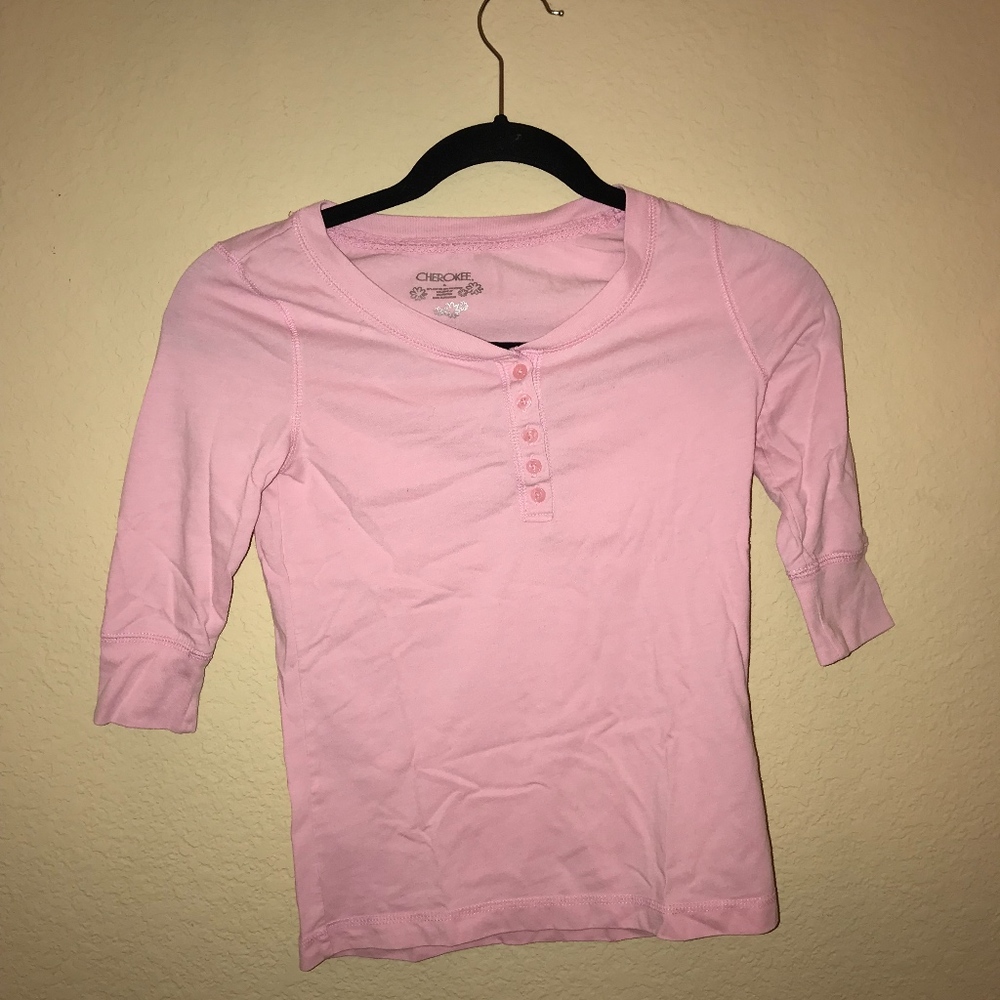 Cherokee Pink Henley